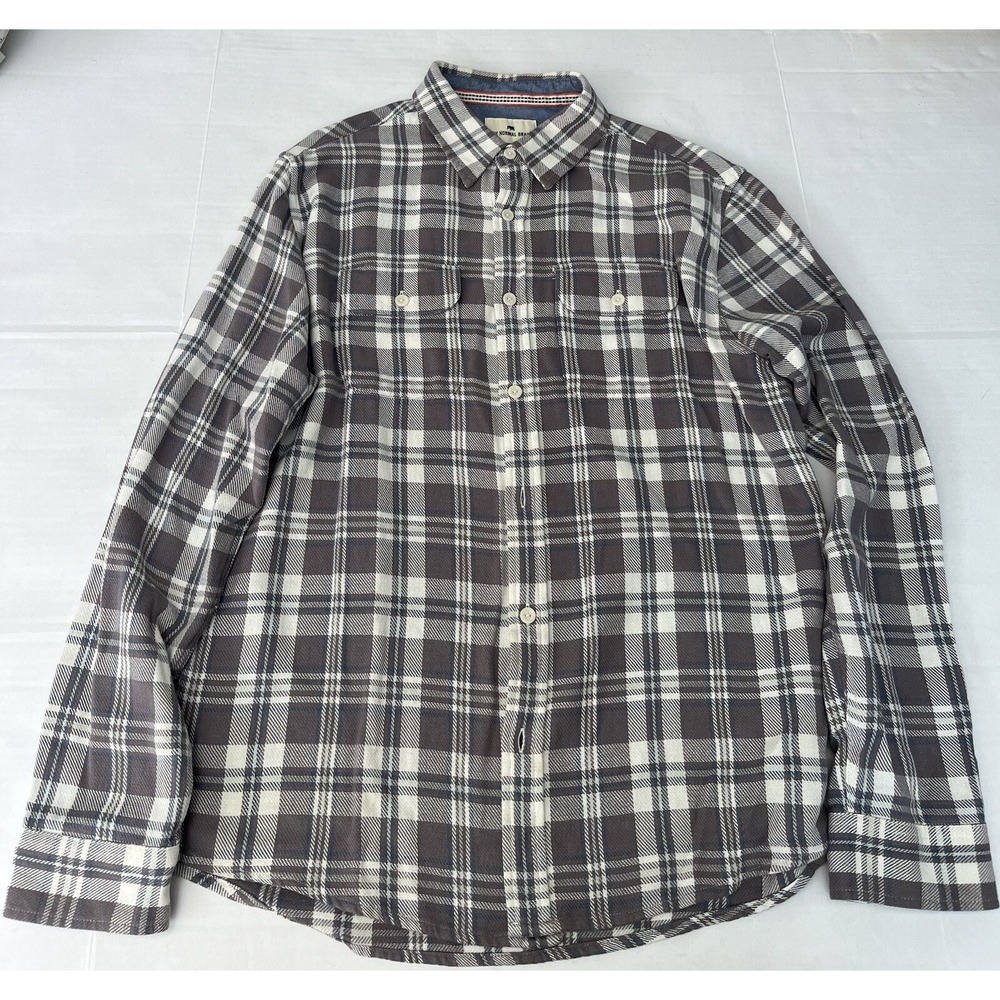 The normal‎ brand mountain long sleeve button front twill overshirt